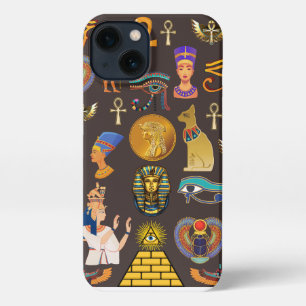 Symbool oude Egyptische Hieroglyphic-patroonlogo iPhone 13 Hoesje