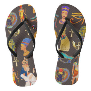 Symbool oude Egyptische Hieroglyphic-patroonlogo Teenslippers