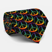 Symbool PEACE — 60s Psychedelic Hippie Stropdas-Dy Stropdas (Opgerold)