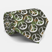 Symbool PEACE - Camouflage tegen de oorlog in Khak Stropdas (Opgerold)
