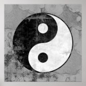 Symbool-Poster met verdringing Yin Yang Poster (Voorkant)