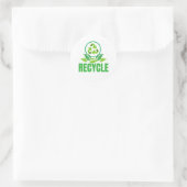 Symbool recyclen ronde sticker (Tas)