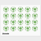 Symbool recyclen ronde sticker (Vel)