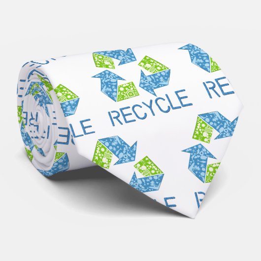 Symbool recyclen stropdas (Opgerold)