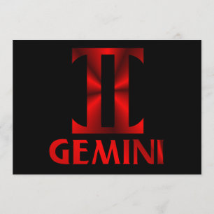 Symbool Red Gemini Horoscope Kaart