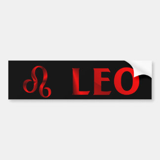 Symbool Red Leo Horoscope Bumpersticker