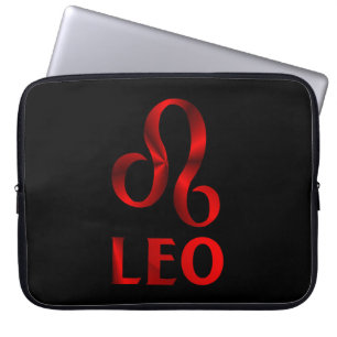 Symbool Red Leo Horoscope Laptop Sleeve