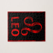 Symbool Red Leo Horoscope Legpuzzel (Horizontaal)