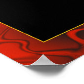 Symbool Red Leo Horoscope Poster (Hoek)