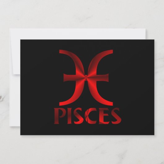 Symbool Red Pisces Horoscope Kaart (Voorkant)