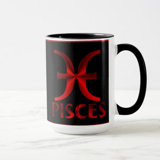 Symbool Red Pisces Horoscope Mok (Rechts)