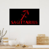 Symbool Red Sagittarius Horoscope Poster (Keuken)