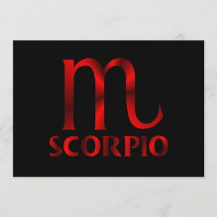 Symbool Red Scorpio Horoscope Kaart