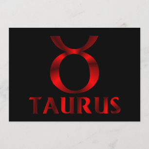 Symbool Red Taurus Horoscope Kaart