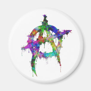 Symbool regenbooganarchie magneet