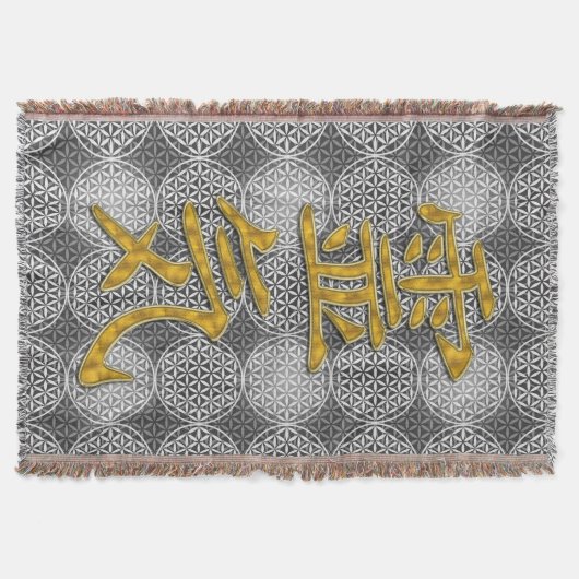 Symbool REIKI gold + levenspatroon Deken (Voorkant)