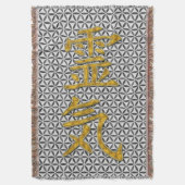 Symbool REIKI gold + levenspatroon Deken (Voorkant Verticaal)