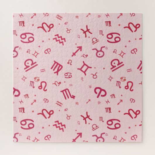 Symbool roze asstrologie dierentuin legpuzzel (Verticaal)