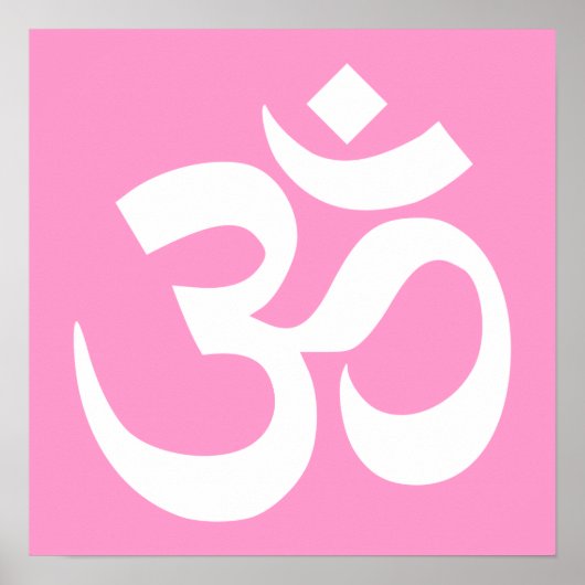 Symbool Roze en Witte Om Poster (Voorkant)