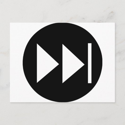 Symbool snelle Button vooruit Briefkaart (Voorkant)