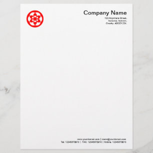 Symbool snijcirkel - rood custom briefhoofd