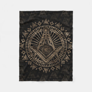 Symbool Square and Compass Fleece Deken