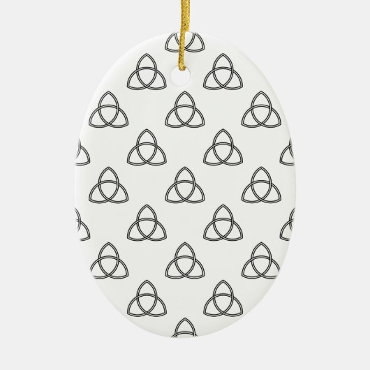 Symbool Triquetra Vesica Keramisch Ornament (Voorkant)