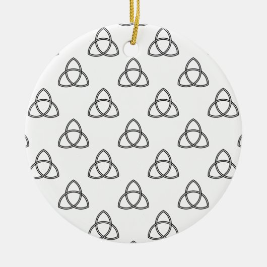 Symbool Triquetra Vesica Keramisch Ornament (Voorkant)