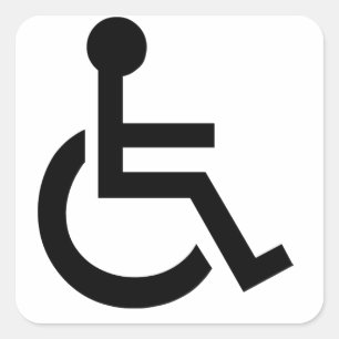 Symbool uitgeschakeld vierkante sticker