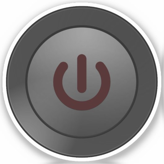 Symbool Uitschakelen Sticker (Voorkant)