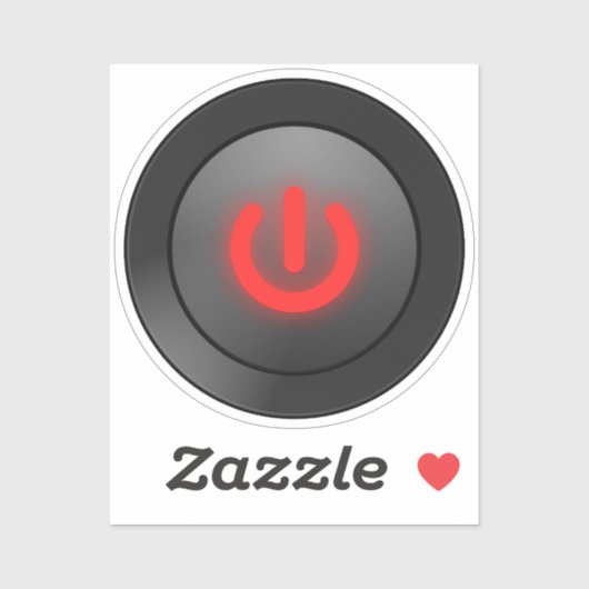 Symbool Uitschakelen Sticker (Vel)