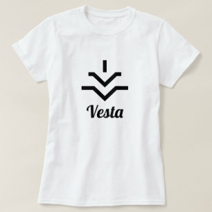 ⚶ symbool van asteroïde Vesta T-shirt