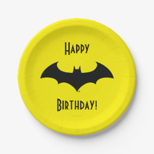 Symbool   van Batman het Eenvoudige Logo van het Papieren Bordje