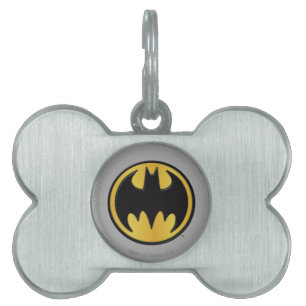 Symbool   van Batman Klassiek Rond Logo Huisdieren Naamplaatje