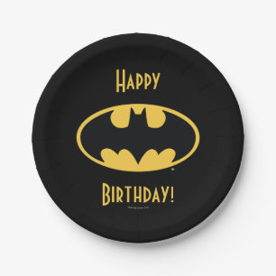 Symbool van Batman Ovaal Logo Papieren Bordje