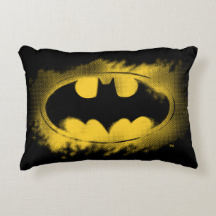Symbool van Batman Zwart en Geel Logo Accent Kussen