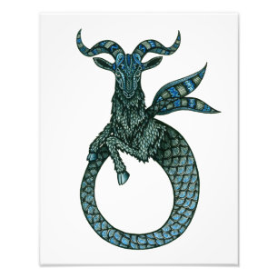Symbool van Capricorn Foto Afdruk