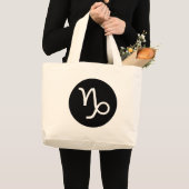 Symbool van Capricorn Grote Tote Bag (Voorkant (product))