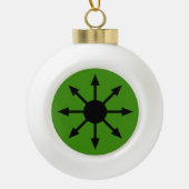 Symbool van Chaos Star Keramische Bal Ornament (Voorkant)