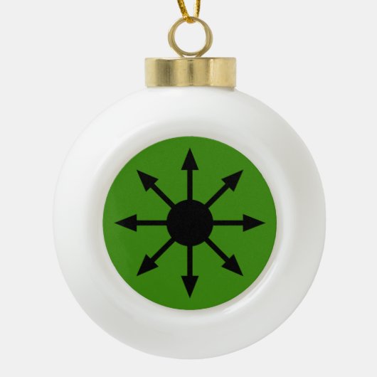Symbool van Chaos Star Keramische Bal Ornament (Voorkant)
