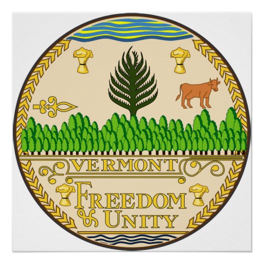 Symbool van de Amerikaanse staat Vermont Perfect Poster (Voorkant)