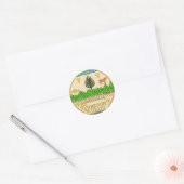 Symbool van de Amerikaanse staat Vermont Ronde Sticker (Envelop)