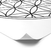 symbool van de bloem van het leven heilige geometr poster (Hoek)