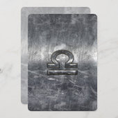 Symbool van de galg Zodiac in zilvergrijsstaal (Voorkant / Achterkant)