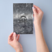 Symbool van de galg Zodiac in zilvergrijsstaal Flyer (Hand)