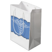 Symbool van de geneeskrachtige kaduceus medium cadeauzakje (Achterkant Gekanteld)