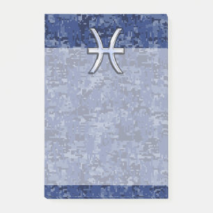 Symbool van de pisces Zodiac op Navy Blue Digital Post-it® Notes