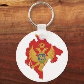 symbool van de vlag van montenegro sleutelhanger (Voorkant)
