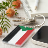 symbool van de vlag van sudan - land sleutelhanger (Voorkant Rechts)