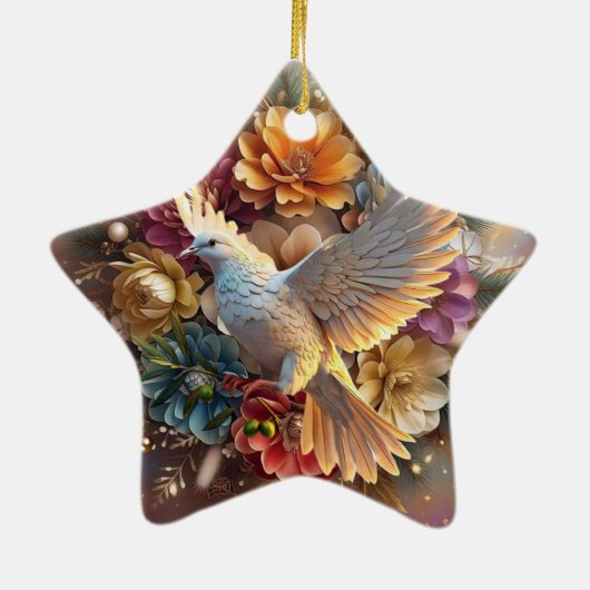 "Symbool van de vrede" Keramisch Ornament (Achterkant)